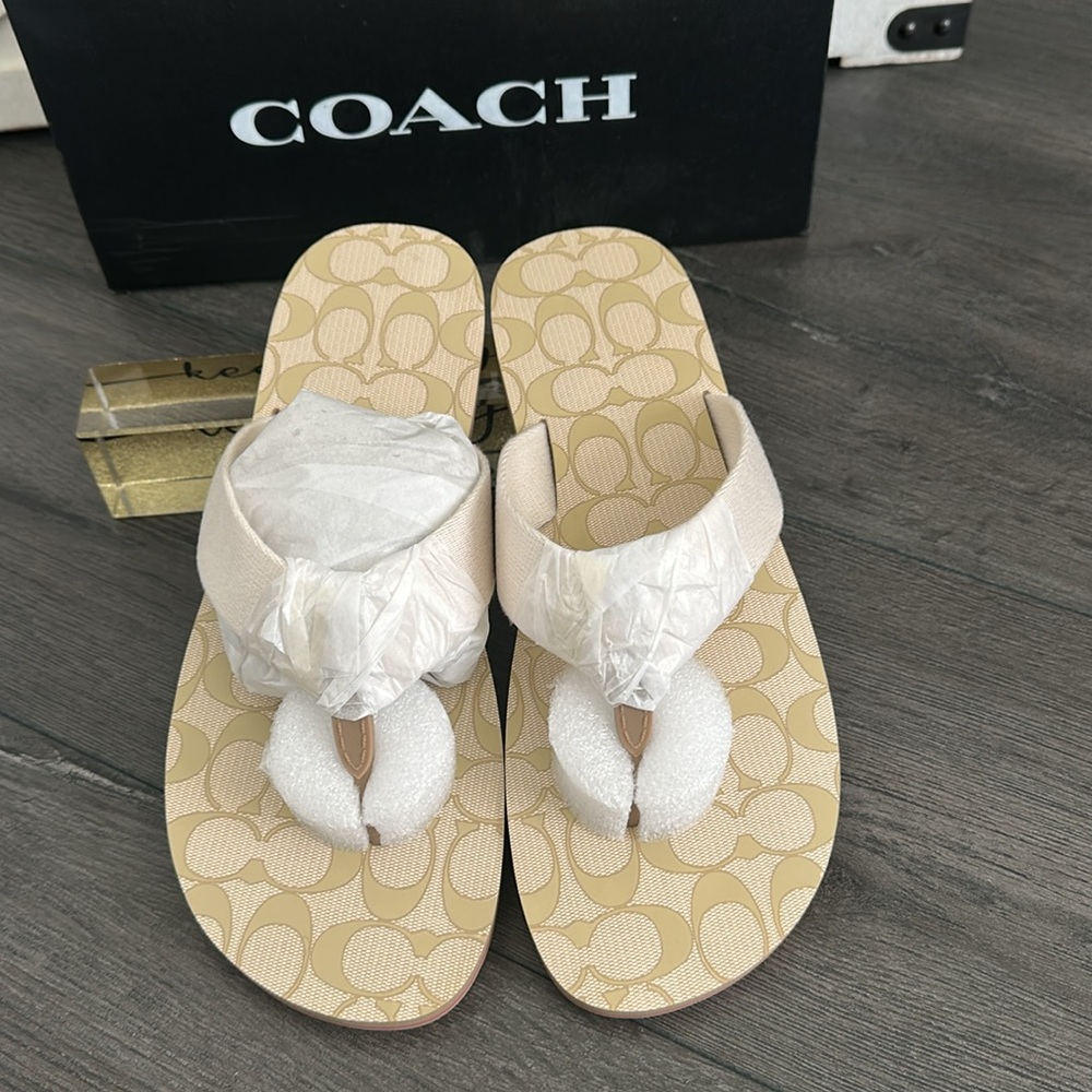 Coach Zoe Webbed Flip Flop - Picture 3 of 5